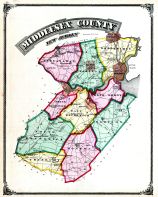 Middlesex County Map, Middlesex County 1876